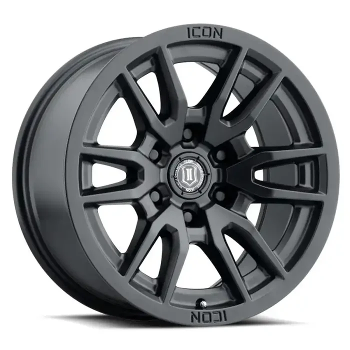 ICON Vector 6 17×8.5 6×135 6mm Offset 5in BS 87.1mm Bore Satin Black Wheel