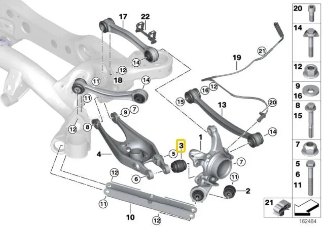 IRP Lower Trailing arm bushings – Rear axel (Aluminium housing) BMW E8x, E9x