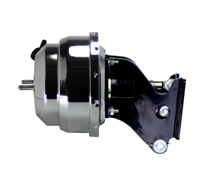 LEED Brakes 8-Inch Dual Diaphragm Chrome Power Brake Booster with Bracket for 1967-1972 Chevrolet or GMC