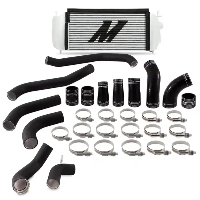 Mishimoto 2017+ Ford F150 3.5L EcoBoost Performance Intercooler Kit – Silver Cooler Black Pipes