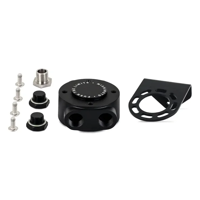 Mishimoto 3/4 – 16 Thread Remote Oil Filter Mount – Black
