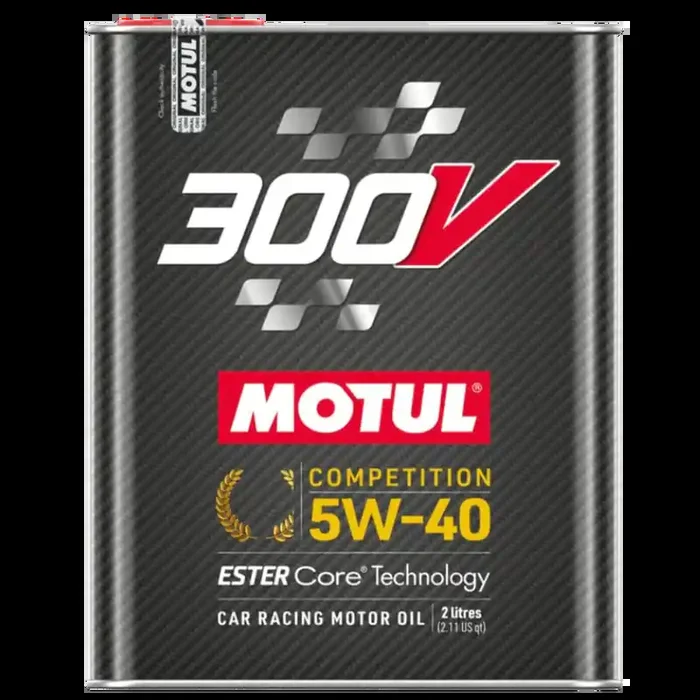 Motul 300V Competition 5W40 Ester Core Technology Car Racing Oil 100% Synthetic Racing Motor Oil, 2L (2.1 qt.)