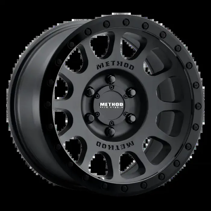 MR305 NV MATTE BLACK – GLOSS BLACK LIP 18X9 6X5.5 -12mm