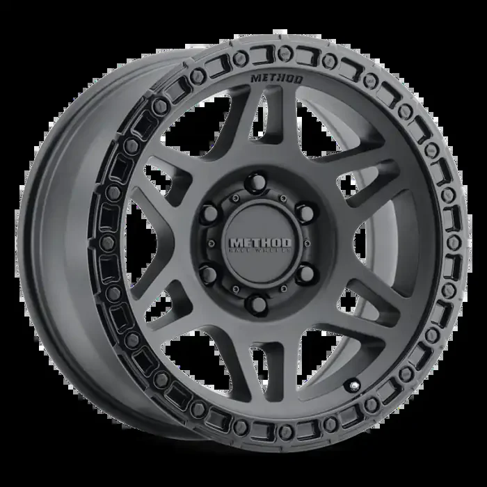 MR312 MATTE BLACK – GLOSS BLACK LIP 18X9 6X5.5 18mm
