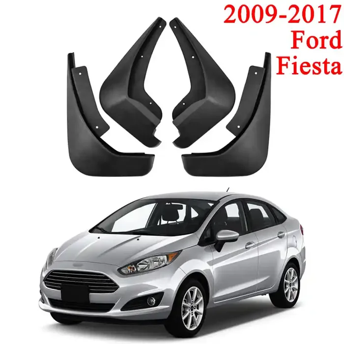 Mud Flaps for 2009-2017 Ford Fiesta – Front & Rear Splash Protection (4-Piece Set)