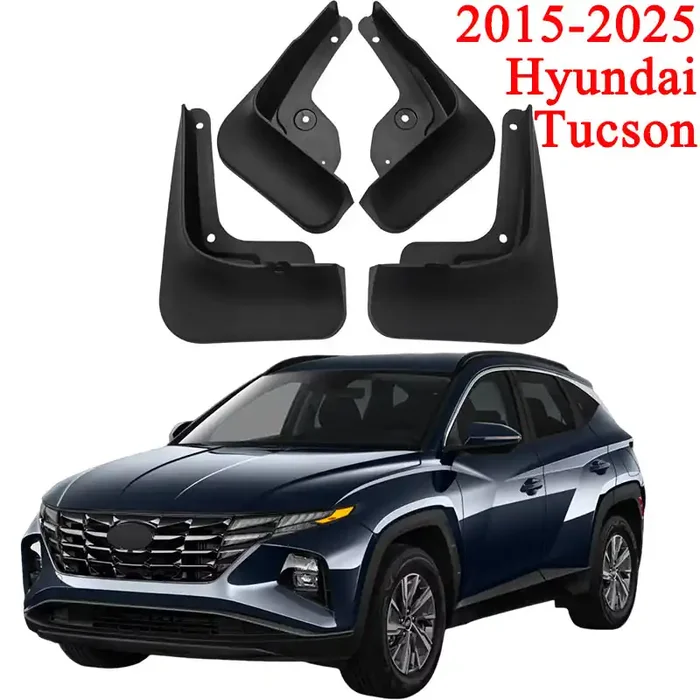 Mud Flaps for 2015-2025 Hyundai Tucson – Front and Rear Mud Splash Guards, 4-Piece Set