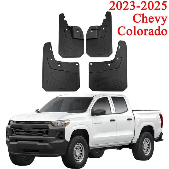 Mud Flaps for 2023-2025 Chevrolet Colorado – 4PCS Front & Rear Wheel Splash Guards