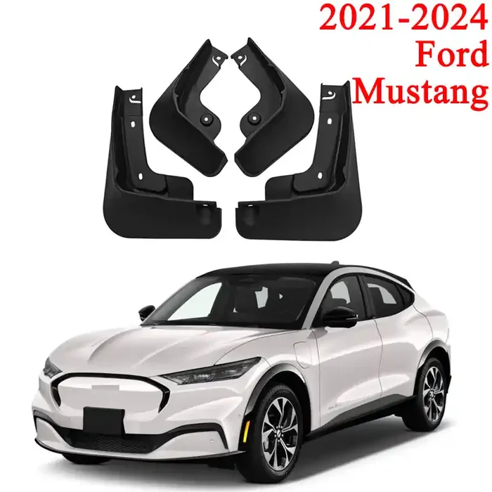 Mud Flaps for Mustang Mach E 2021-2024 – Front & Rear Mud Flaps Splash Guards Mudguards Exterior Accessories for Mach-E, NO Need to Drill Holes (4PCS)