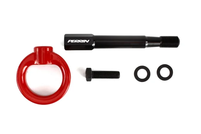 PERRIN 08-14 Subaru WRX/STI (Hatchback) Tow Hook Kit (Rear) – Red