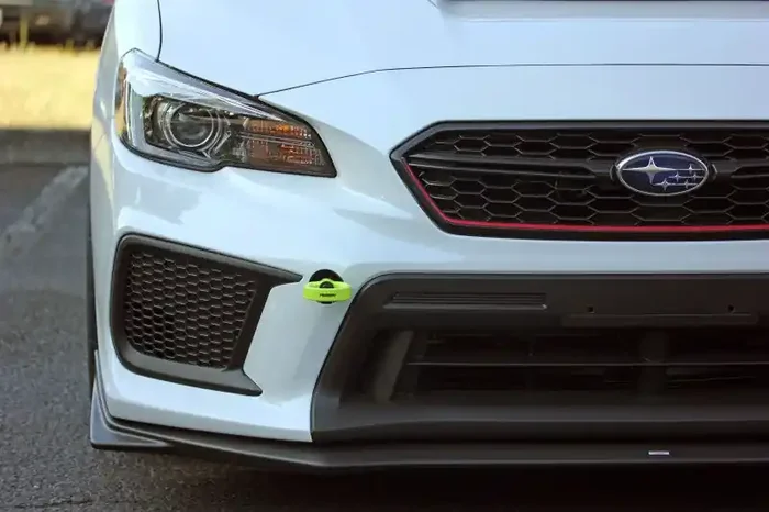 PERRIN 18-21 Subaru WRX & STI / 13-25 BRZ / 17-20 Toyota 86 Tow Hook Kit (Front) – Neon Yellow