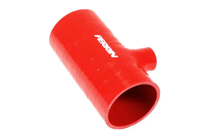 PERRIN 22-24 Subaru WRX / 20-25 LGT & OBXT Turbo Inlet Hose w/Turbo Adapter Flange (Short) – Red