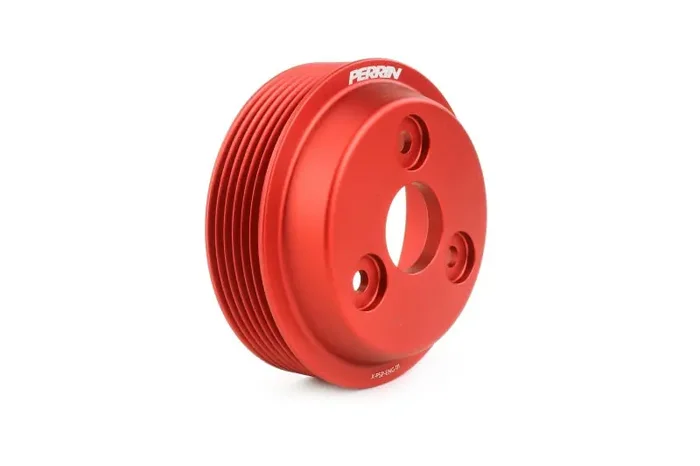PERRIN 22-25 Subaru WRX / 21-25 Crosstrek / 20-25 LGT/OBXT/FXT Lightweight Water Pump Pulley – Red