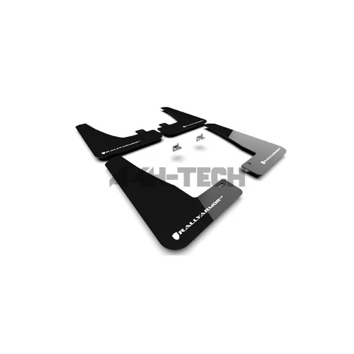 Rally Armor Mud flaps black/white logo (Tesla model X/Model X Plaid 22-23)