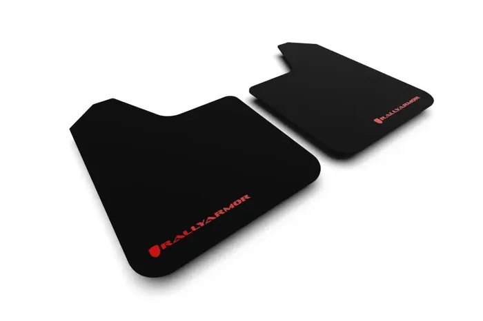 Rally Armor Universal Basic Mud Flap w/ Red Logo – Pair