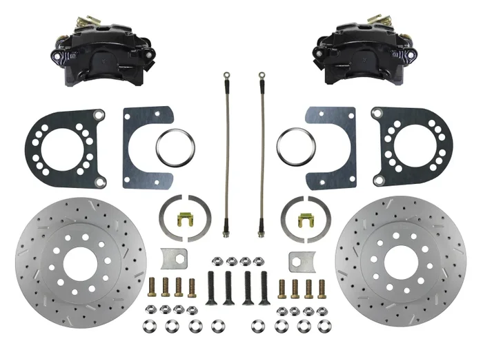 Rear Disc Brake Conversion Kit – MaxGrip XDS – Black Powder Coated Calipers – Ford 9in Large bearing New Style Torino