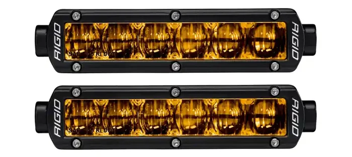 Rigid Industries SR-SERIES PRO DOT/SAE J583 6INCH FOG LIGHT SELECTIVE YELLOW SURFACE MOUNT PAIR – 906704