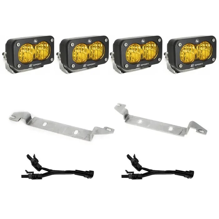 S2 Sport Fog Pocket Kit – 22-Present Toyota Tundra (Wide Cornering; Baja Amber) Baja Designs