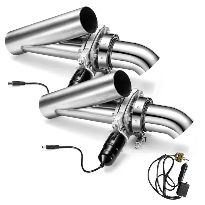 SPELAB 2.5 Inch Dual Manual Switch Electric Exhaust Cutout Valve