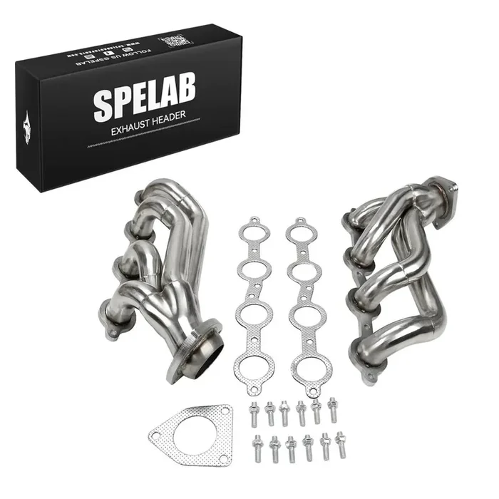 SPELAB Exhaust Header for 2000-2001 Chevy GMC YUKON 4.8L 5.3L and 1999-2001 GMC SIERRA 1500 2500