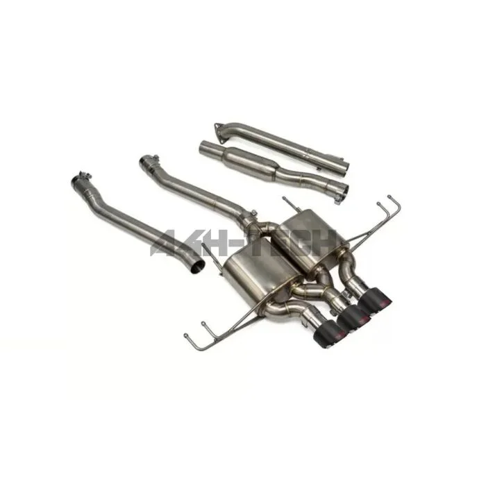 SRS R60 exhaust system 76mm carbon tips (Honda Civic 17-21 2.0 TYPE R Turbo FK8)