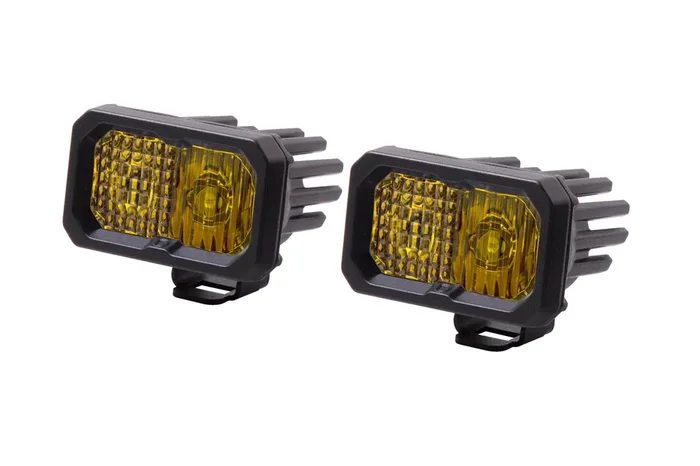 Stage Series 2 Inch LED Pod, Pro Yellow Combo Standard ABL Pair