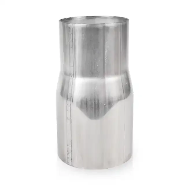 STAINLESS WORKS TUBING TRANSITION, ALL TRANSITIONS ARE MADE OF 304 STAINLESS STEEL THIS IS 3-1/2″ OD INLET WITH A 3″ OD OUTLET AND AN OVERALL LENGTH OF 6″. – TT3.53
