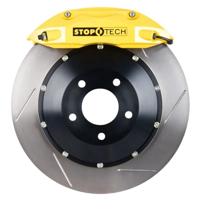 StopTech 01-06 BMW 330CI / 06-08 BMW Z4 Front BBK Yellow ST-40 Calipers 332×32 Slotted Rotors