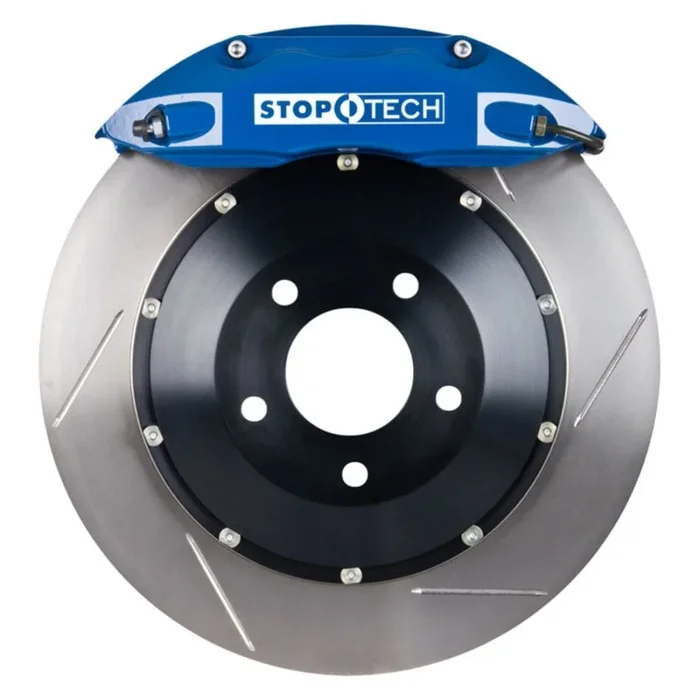 StopTech BBK 06-07 BMW 330 Series (E90) Rear Blue ST-40 Calipers Slotted 345×28 Rotors Pads SS Lines