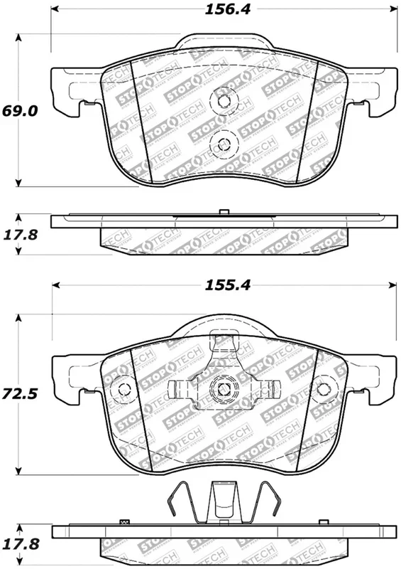 StopTech Street Select Brake Pads w/ Hardware Front – 01-09 Volvo S60
