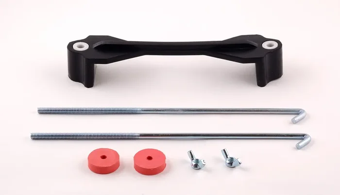 Tomioka Racing TR Rubber Battery Tie Down Kit w/ 10in J Hooks & Bolts (6 7/8″)