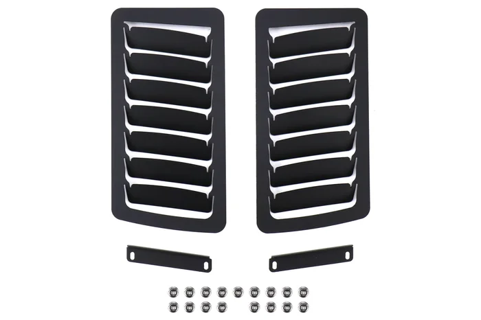 Verus Engineering Hood Louver Kit Large Louvers Only Powder Coated Black – 2013-2021 Scion FRS / Subaru BRZ / Toyota 86