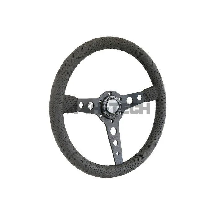 Vigor Monte Carlo (350mm) steering wheel black perforated leather 20mm black stitch (universal)