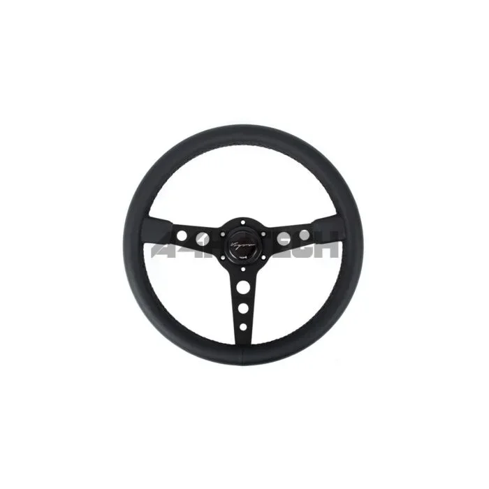 Vigor Monte Carlo (350MM) steering wheel leather 20mm deep black stitch (universal)