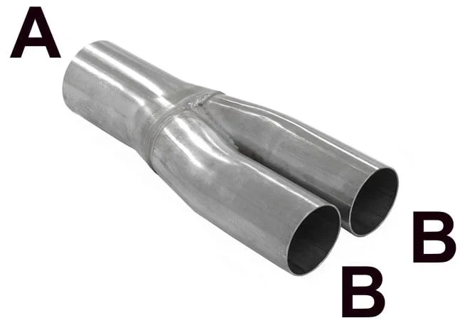 Y-pipe 50,8×44,5 Stainless