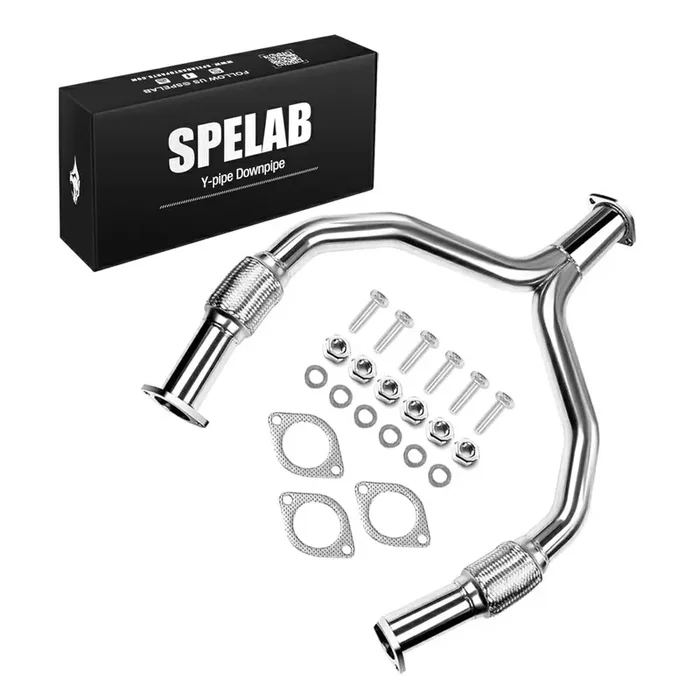 Y-Pipe Downpipe Exhaust for 09-16 Nissan 370Z 08-13 Infiniti G37 3.7L SPELAB